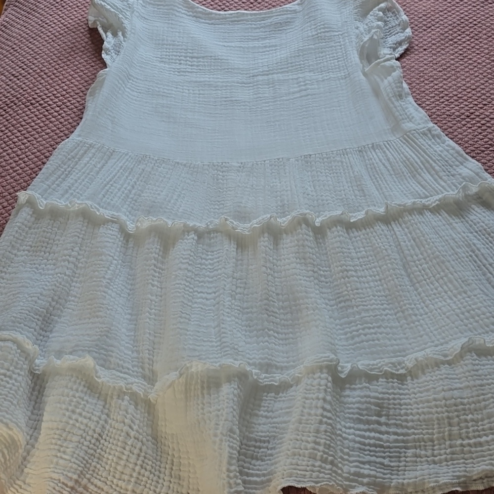 Favlux Flirty White Ruffled Dress - Picture 14 of 14